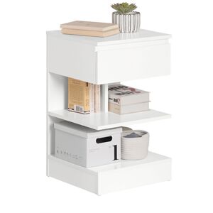 Bedside Side Table with Drawer & Storage Shelve,FBT49-W - Sobuy Bedside Side Table with Drawer & Storage Shelve,FBT49-W - Sobuy