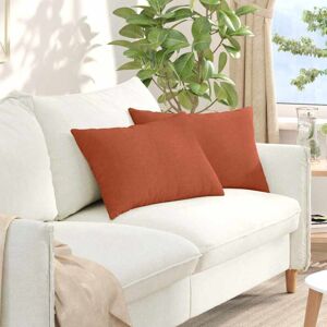 Sofa Pillows 2 pcs Red Orange 60 x 40 cm Corduroy Fabric vidaXL Sofa Pillows 2 pcs Red Orange 60 x 40 cm Corduroy Fabric vidaXL