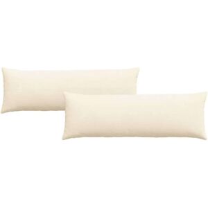 Sofa Pillows 2 pcs Cream 120 x 40 cm Corduroy Fabric vidaXL Sofa Pillows 2 pcs Cream 120 x 40 cm Corduroy Fabric vidaXL
