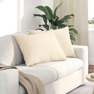 Sofa Pillows 2 pcs Cream 70 x 50 cm Corduroy Fabric vidaXL Sofa Pillows 2 pcs Cream 70 x 50 cm Corduroy Fabric vidaXL
