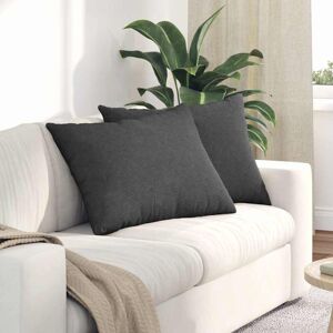 Sofa Pillows 2 pcs Dark Grey 70 x 50 cm Corduroy Fabric vidaXL Sofa Pillows 2 pcs Dark Grey 70 x 50 cm Corduroy Fabric vidaXL