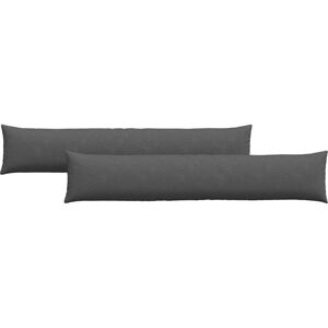 Sofa Pillows 2 pcs Dark Grey 200 x 40 cm Corduroy Fabric vidaXL Sofa Pillows 2 pcs Dark Grey 200 x 40 cm Corduroy Fabric vidaXL
