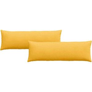 Sofa Pillows 2 pcs Light Yellow 120 x 40 cm Corduroy Fabric vidaXL Sofa Pillows 2 pcs Light Yellow 120 x 40 cm Corduroy Fabric vidaXL
