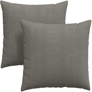 Sofa Pillows 2 pcs Light Grey 80 x 80 cm Corduroy Fabric vidaXL Sofa Pillows 2 pcs Light Grey 80 x 80 cm Corduroy Fabric vidaXL