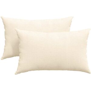 Sofa Pillows 2 pcs Cream 50 x 30 cm Corduroy Fabric vidaXL Sofa Pillows 2 pcs Cream 50 x 30 cm Corduroy Fabric vidaXL