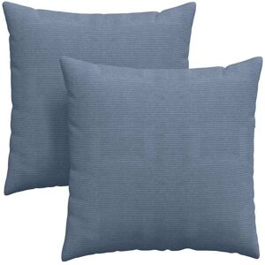 Sofa Pillows 2 pcs Blue 60 x 60 cm Corduroy Fabric vidaXL Sofa Pillows 2 pcs Blue 60 x 60 cm Corduroy Fabric vidaXL