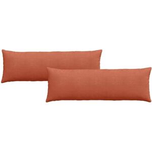 Sofa Pillows 2 pcs Red Orange 120 x 40 cm Corduroy Fabric vidaXL Sofa Pillows 2 pcs Red Orange 120 x 40 cm Corduroy Fabric vidaXL