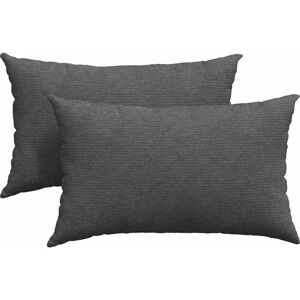 Sofa Pillows 2 pcs Dark Grey 50 x 30 cm Corduroy Fabric vidaXL Sofa Pillows 2 pcs Dark Grey 50 x 30 cm Corduroy Fabric vidaXL