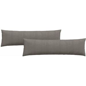 Sofa Pillows 2 pcs Light Grey 145 x 40 cm Corduroy Fabric vidaXL Sofa Pillows 2 pcs Light Grey 145 x 40 cm Corduroy Fabric vidaXL
