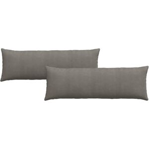 Sofa Pillows 2 pcs Light Grey 120 x 40 cm Corduroy Fabric vidaXL Sofa Pillows 2 pcs Light Grey 120 x 40 cm Corduroy Fabric vidaXL