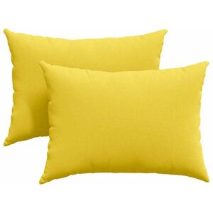 Sofa Pillows 2 pcs Light Yellow 70 x 50 cm Fabric vidaXL Sofa Pillows 2 pcs Light Yellow 70 x 50 cm Fabric vidaXL