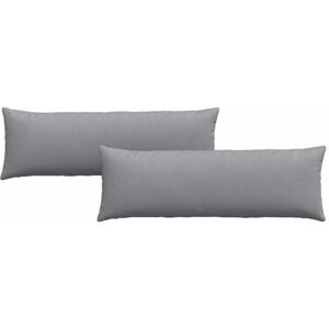 Sofa Pillows 2 pcs Light Grey 120 x 40 cm Fabric vidaXL Sofa Pillows 2 pcs Light Grey 120 x 40 cm Fabric vidaXL