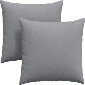 Sofa Pillows 2 pcs Light Grey 80 x 80 cm Fabric vidaXL Sofa Pillows 2 pcs Light Grey 80 x 80 cm Fabric vidaXL