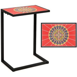 Costway - Sofa Side Table C-Shaped Outdoor Coffee Snack Table Laptop Stand Metal Frame Costway - Sofa Side Table C-Shaped Outdoor Coffee Snack Table Laptop Stand Metal Frame