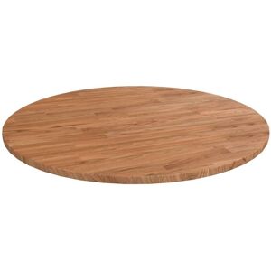 Round Table Top Light Brown Ø80x1.5 cm Treated Solid Wood Oak vidaXL Round Table Top Light Brown Ø80x1.5 cm Treated Solid Wood Oak vidaXL