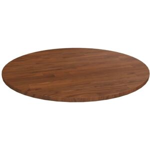 Round Table Top Dark Brown Ø60x1.5 cm Treated Solid Wood Oak Vidaxl Round Table Top Dark Brown Ø60x1.5 cm Treated Solid Wood Oak Vidaxl