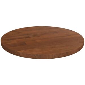 Round Table Top Dark Brown Ø30x1.5 cm Treated Solid Wood Oak vidaXL Round Table Top Dark Brown Ø30x1.5 cm Treated Solid Wood Oak vidaXL