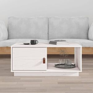 Vidaxl - Coffee Table White 80x50x35.5 cm Solid Wood Pine Vidaxl - Coffee Table White 80x50x35.5 cm Solid Wood Pine