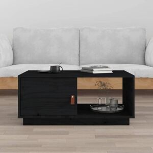 Vidaxl - Coffee Table Black 80x50x35.5 cm Solid Wood Pine Vidaxl - Coffee Table Black 80x50x35.5 cm Solid Wood Pine