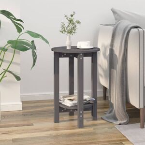 Coffee Table Grey ø 40x60 cm Solid Wood Pine Vidaxl Coffee Table Grey ø 40x60 cm Solid Wood Pine Vidaxl