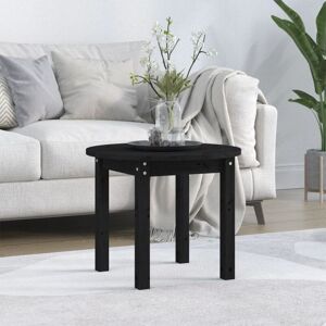 Coffee Table Black Ø 55x45 cm Solid Wood Pine vidaXL Coffee Table Black Ø 55x45 cm Solid Wood Pine vidaXL