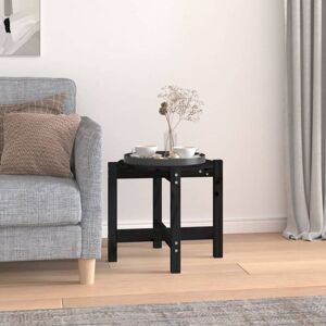 Coffee Table Black ø 52.5x45 cm Solid Wood Pine Vidaxl Coffee Table Black ø 52.5x45 cm Solid Wood Pine Vidaxl