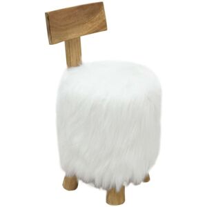 Stool White Solid Teak Wood vidaXL Stool White Solid Teak Wood vidaXL