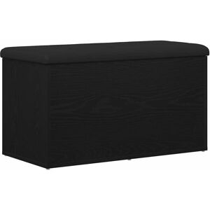 Vidaxl - Storage Bench Black Oak 82 x 42 x 45 cm Engineered Wood Vidaxl - Storage Bench Black Oak 82 x 42 x 45 cm Engineered Wood