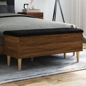 Vidaxl - Storage Bench Brown Oak 102x42x46 cm Engineered Wood Vidaxl - Storage Bench Brown Oak 102x42x46 cm Engineered Wood