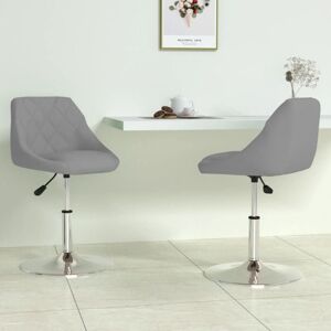 Swivel Dining Chairs 2 pcs Light Grey Velvet vidaXL Swivel Dining Chairs 2 pcs Light Grey Velvet vidaXL