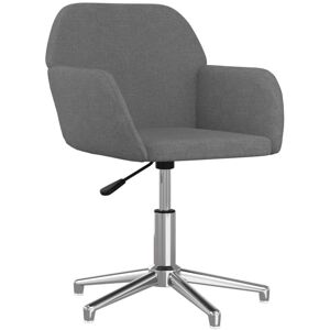 vidaXL Office Chair Swivel Light Grey Fabric - Office Chair vidaXL Office Chair Swivel Light Grey Fabric - Office Chair