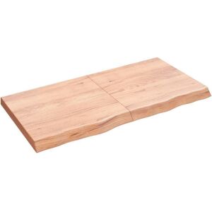 Table Top Light Brown 120x60x(2-6) cm Treated Solid Wood Oak Vidaxl Table Top Light Brown 120x60x(2-6) cm Treated Solid Wood Oak Vidaxl