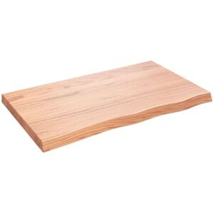 Table Top Light Brown 100x60x(2-6) cm Treated Solid Wood Oak Vidaxl Table Top Light Brown 100x60x(2-6) cm Treated Solid Wood Oak Vidaxl