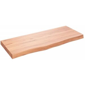 Table Top Light Brown 100x40x(2-6) cm Treated Solid Wood Oak Vidaxl Table Top Light Brown 100x40x(2-6) cm Treated Solid Wood Oak Vidaxl