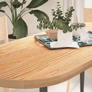 vidaXL Table Top 140x60x4 cm Solid Wood Oak Oval vidaXL Table Top 140x60x4 cm Solid Wood Oak Oval