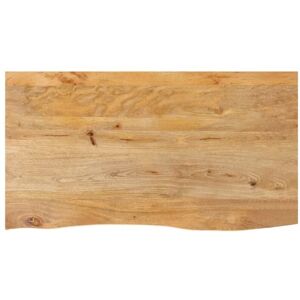 vidaXL Solid Mango Wood Live Edge Dining Table Top 100x60 - Table Top vidaXL Solid Mango Wood Live Edge Dining Table Top 100x60 - Table Top