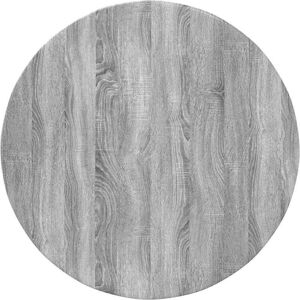 Vidaxl Gray Wooden Round Table - Table Vidaxl Gray Wooden Round Table - Table
