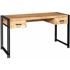 Verty Furniture - Upcycled Industrial Vintage Mintis Computer Table - Light Wood Verty Furniture - Upcycled Industrial Vintage Mintis Computer Table - Light Wood