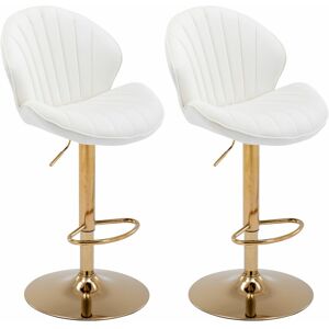 WAHSON OFFICE CHAIRS Bar Stools Set of 2 in Velvet Modern Counter Chairs Height Adjustable with Shell-Shaped Backrest for Home Bar Restaurant, Beige, Wahson WAHSON OFFICE CHAIRS Bar Stools Set of 2 in Velvet Modern Counter Chairs Height Adjustable with Shell-Shaped Backrest for Home Bar Restaurant, Beige, Wahson