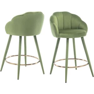 WAHSON OFFICE CHAIRS Bar Stools Set of 2 in Velvet Upholstered Bar Chairs with Pental Backrest Modern Counter Stools for Home Bar Kitchen Restaurant, Green, Wahson WAHSON OFFICE CHAIRS Bar Stools Set of 2 in Velvet Upholstered Bar Chairs with Pental Backrest Modern Counter Stools for Home Bar Kitchen Restaurant, Green, Wahson