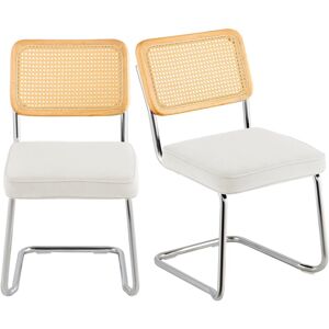 VEVOR Rattan Chairs, Set of 2, Mid Century Modern Dining Chair, Upholstered Velvet Accent Chair with Rattan Back, Retro Dining Room Kitchen Chair for VEVOR Rattan Chairs, Set of 2, Mid Century Modern Dining Chair, Upholstered Velvet Accent Chair with Rattan Back, Retro Dining Room Kitchen Chair for
