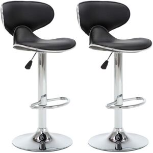 Bar Stools 2 pcs Black Faux Leather Vidaxl Bar Stools 2 pcs Black Faux Leather Vidaxl