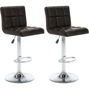 Bar Stools 2 pcs Brown Faux Leather Vidaxl Bar Stools 2 pcs Brown Faux Leather Vidaxl