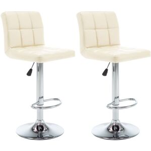 Bar Stools 2 pcs Cream Faux Leather Vidaxl Bar Stools 2 pcs Cream Faux Leather Vidaxl
