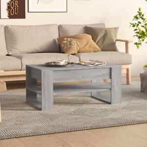 Coffee Table Grey Sonoma 102x55x45 cm Engineered Wood Vidaxl Coffee Table Grey Sonoma 102x55x45 cm Engineered Wood Vidaxl