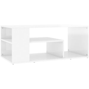 Vidaxl - Coffee Table High Gloss White 100x50x40 cm Engineered Wood Vidaxl - Coffee Table High Gloss White 100x50x40 cm Engineered Wood