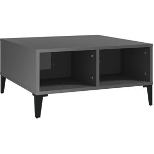 Vidaxl - Coffee Table High Gloss Grey 60x60x30 cm Engineered Wood Vidaxl - Coffee Table High Gloss Grey 60x60x30 cm Engineered Wood
