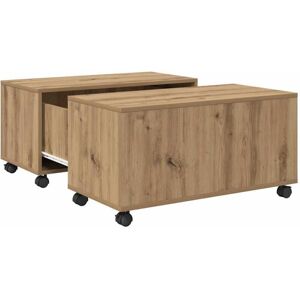 Vidaxl - Coffee Table Artisan oak 75 x 75 x 38 cm Engineered wood Vidaxl - Coffee Table Artisan oak 75 x 75 x 38 cm Engineered wood