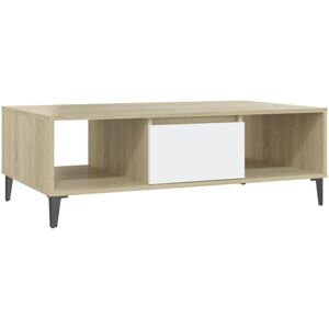 Vidaxl - Coffee Table White and Sonoma Oak 103.5x60x35 cm Engineered Wood Vidaxl - Coffee Table White and Sonoma Oak 103.5x60x35 cm Engineered Wood