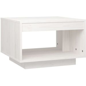 Coffee Table White 50x50x33.5 cm Solid Pinewood vidaXL Coffee Table White 50x50x33.5 cm Solid Pinewood vidaXL